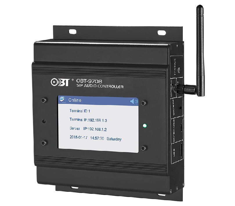 IP數字網絡廣播壁掛式終端控制器 OBT-9708